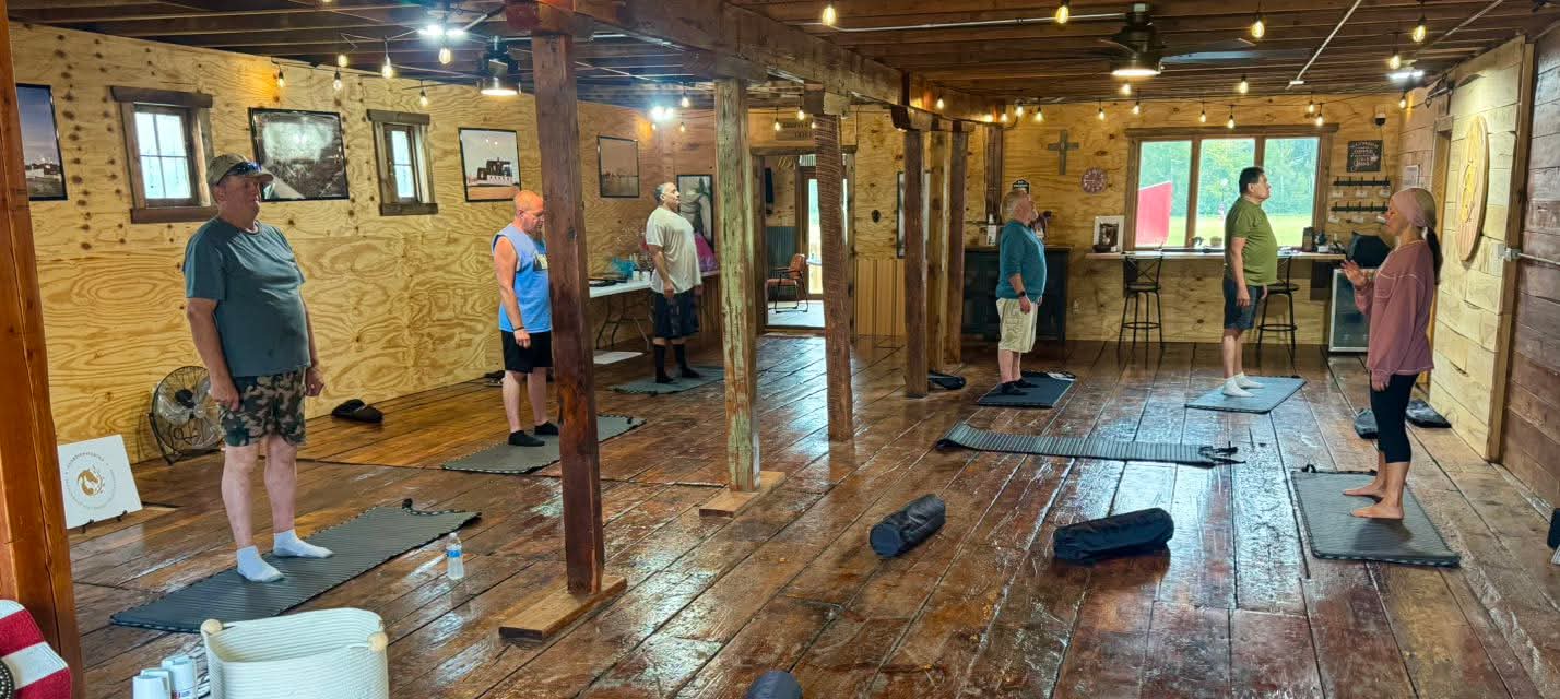 Yoga for Healing session at The Barnyard